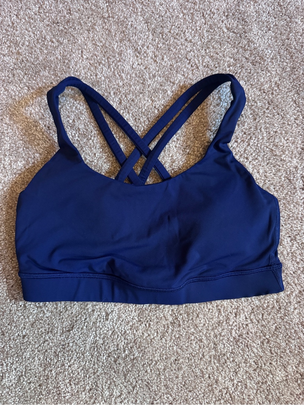 lululemon athletica energy bra navy blue size 4
